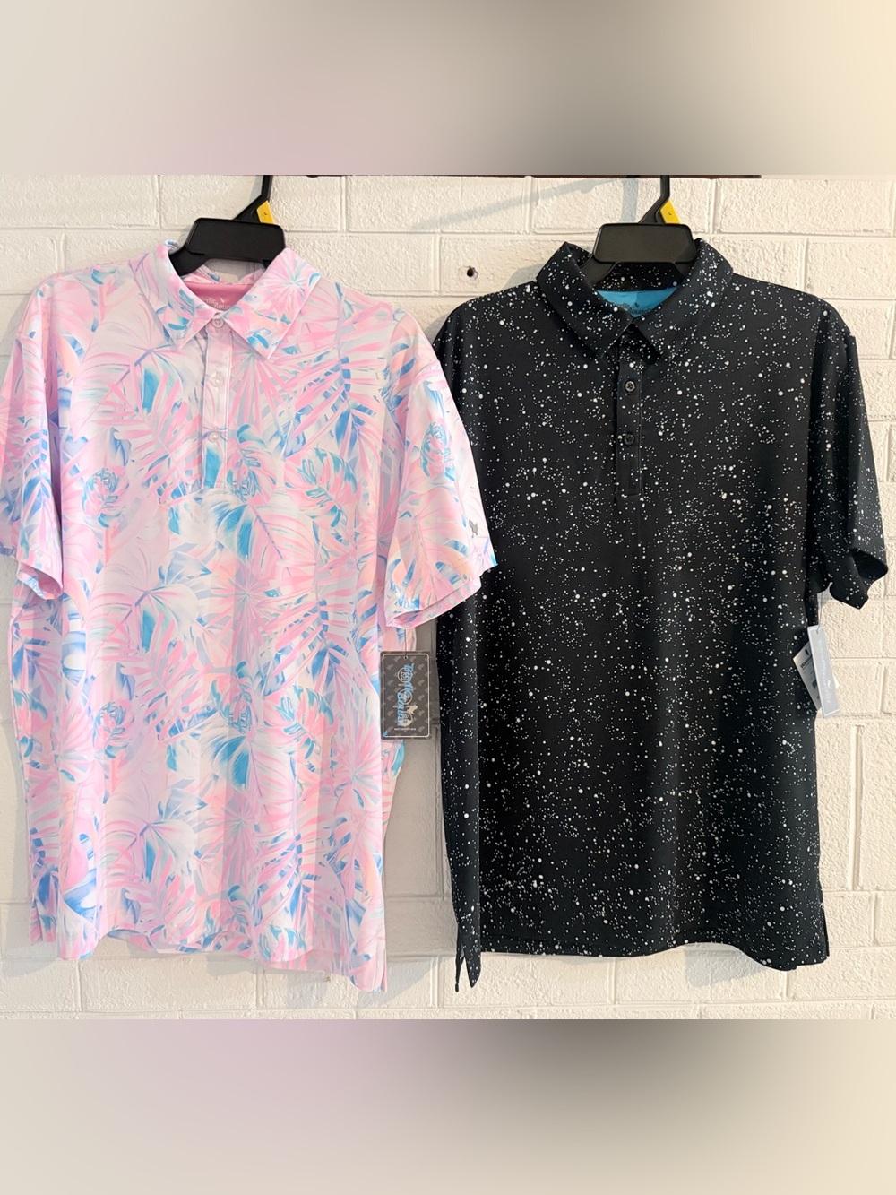 Birdies Pink & Blue Tropical Polo Shirt